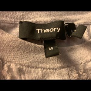 Theory Viscose Blend Fringe Shell  - light lilac